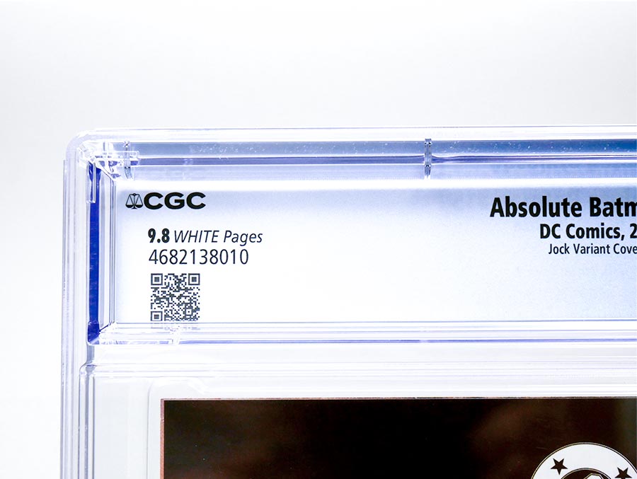 Absolute Batman #15 Cover V Incentive Jock Virgin Card Stock Variant Cover CGC 9.8 (DC All In)