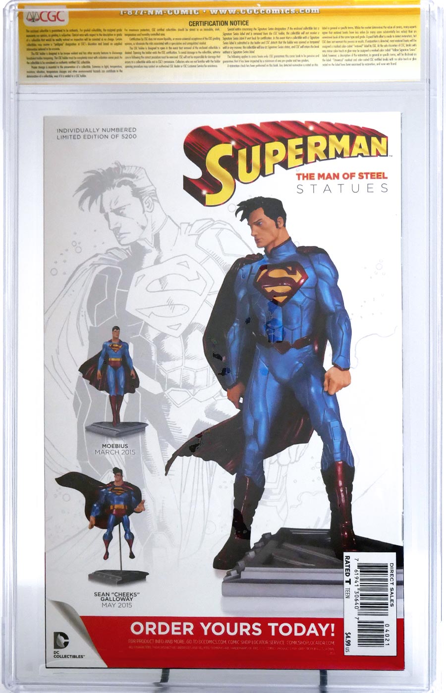 Batman Vol 2 #40 Cover H Variant The Mask WB Movie Poster Cover CGC Signature Series 9.8 Signed By Scott Snyder (Endgame Tie-In)