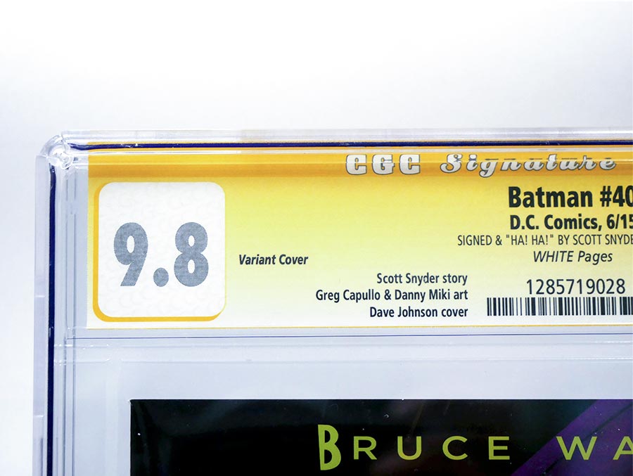 Batman Vol 2 #40 Cover H Variant The Mask WB Movie Poster Cover CGC Signature Series 9.8 Signed By Scott Snyder (Endgame Tie-In)