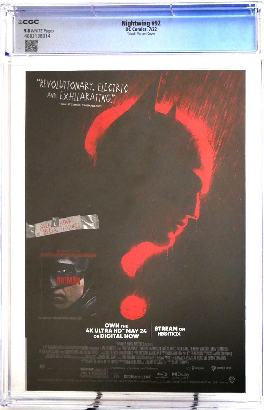 Nightwing Vol 4 #92 Cover F Variant David Talaski Card Stock Cover CGC 9.8