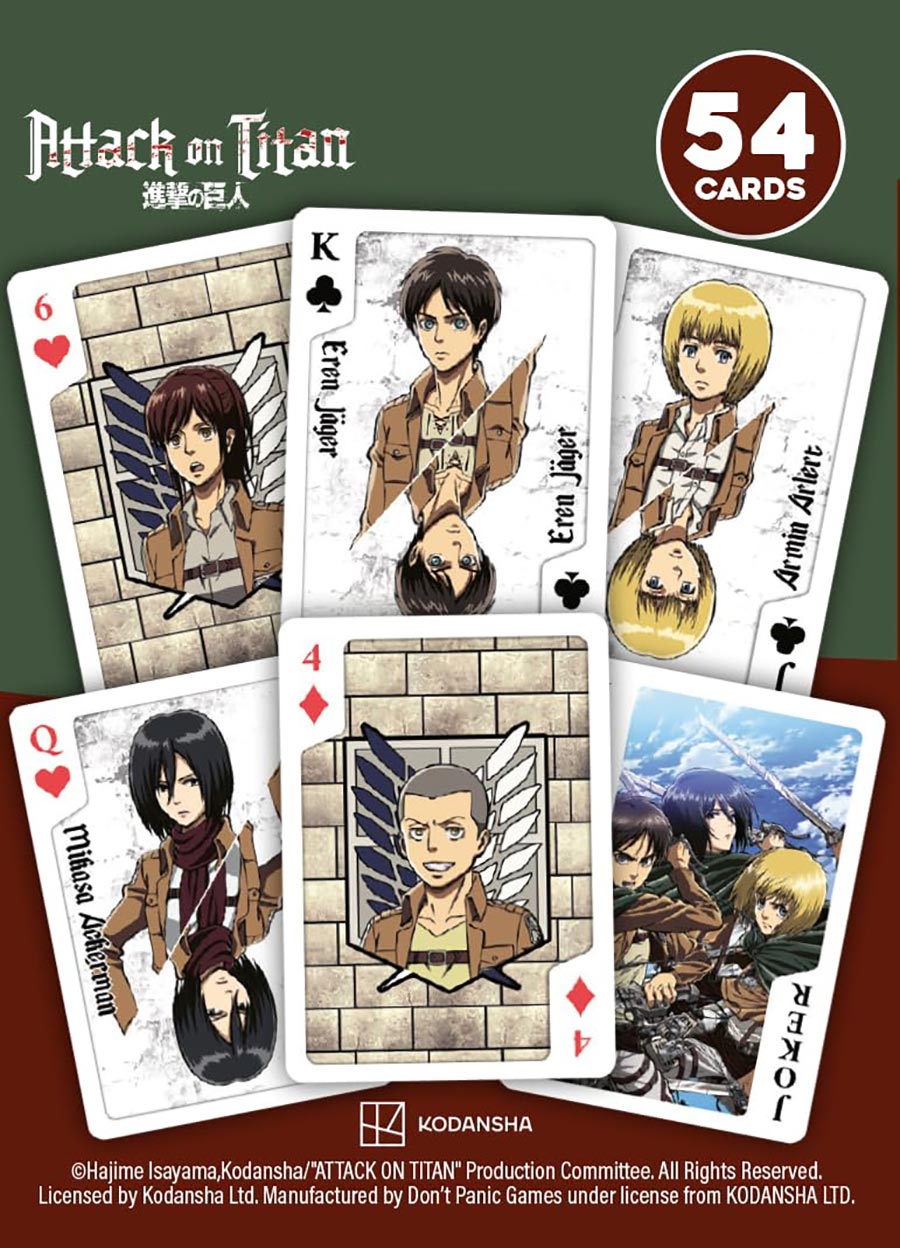 Mangacards Playing Cards - Attack On Titan
