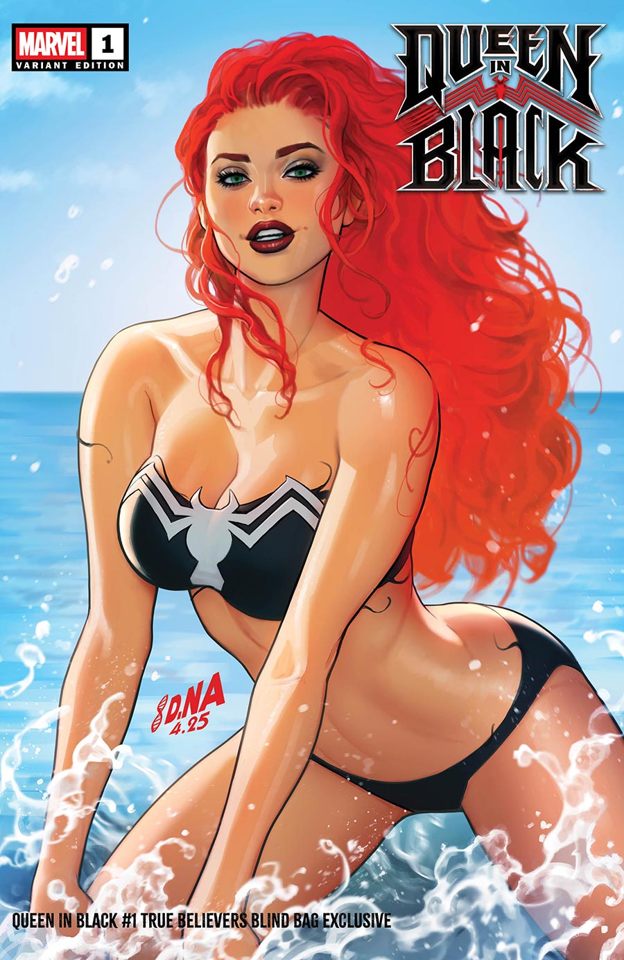 Queen In Black #1 Cover B Variant True Believers Blind Bag Cover With Polybag (Filled Randomly)