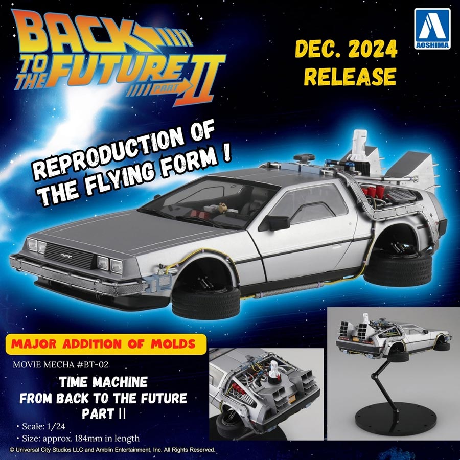 Back To The Future Part II Time Machine 1/24 Scale Model Kit