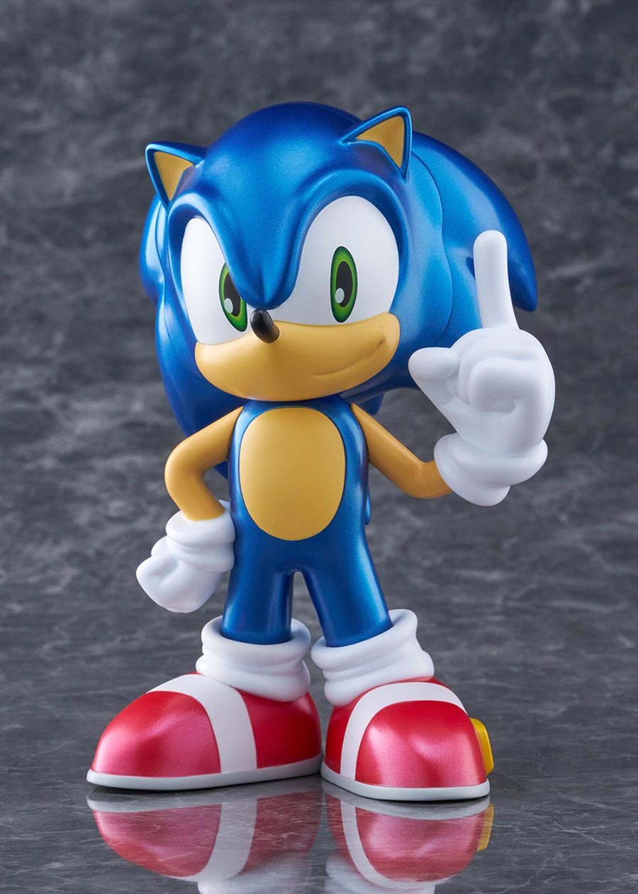 Sonic The Hedgehog Sofubi Half PVC Figure Metallic Color Version