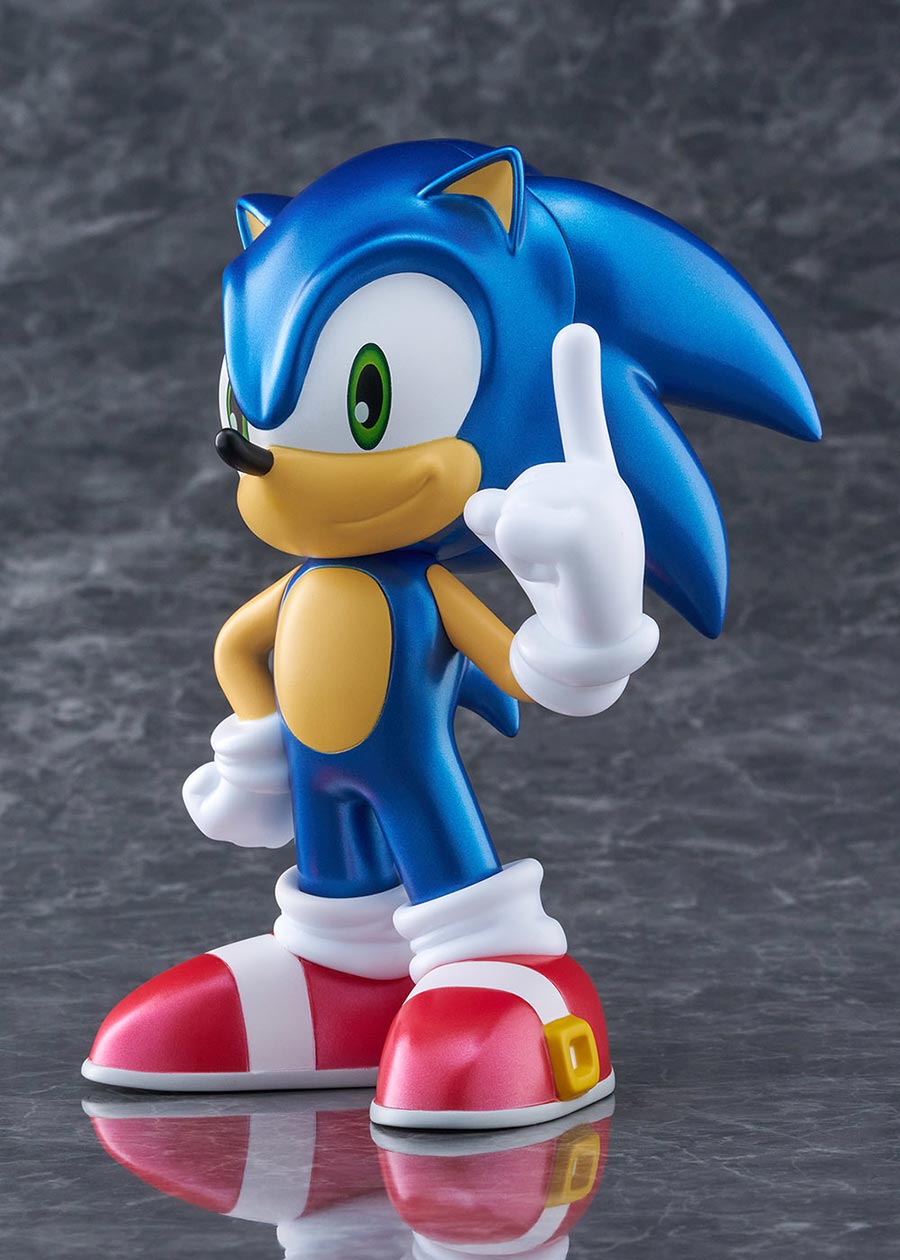 Sonic The Hedgehog Sofubi Half PVC Figure Metallic Color Version