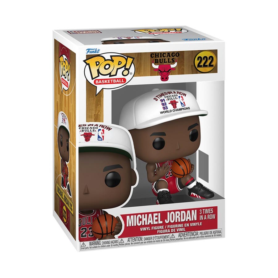 POP NBA Bulls Michael Jordan 3 Times In A Row Vinyl Figure