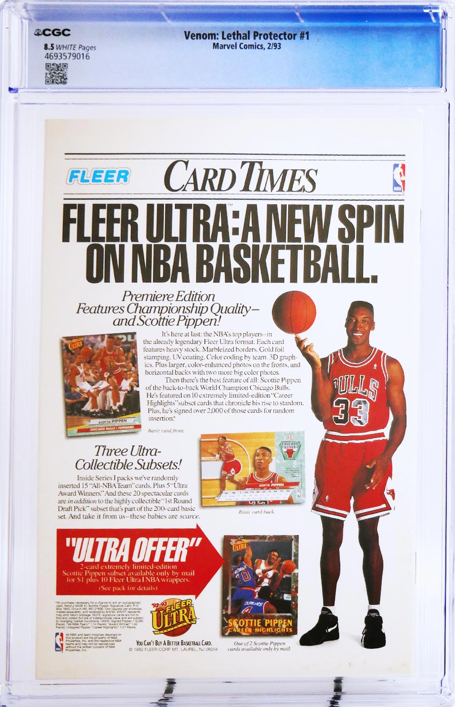 Venom Lethal Protector (1993) #1 Cover J Red Foil Variant Cover CGC 8.5