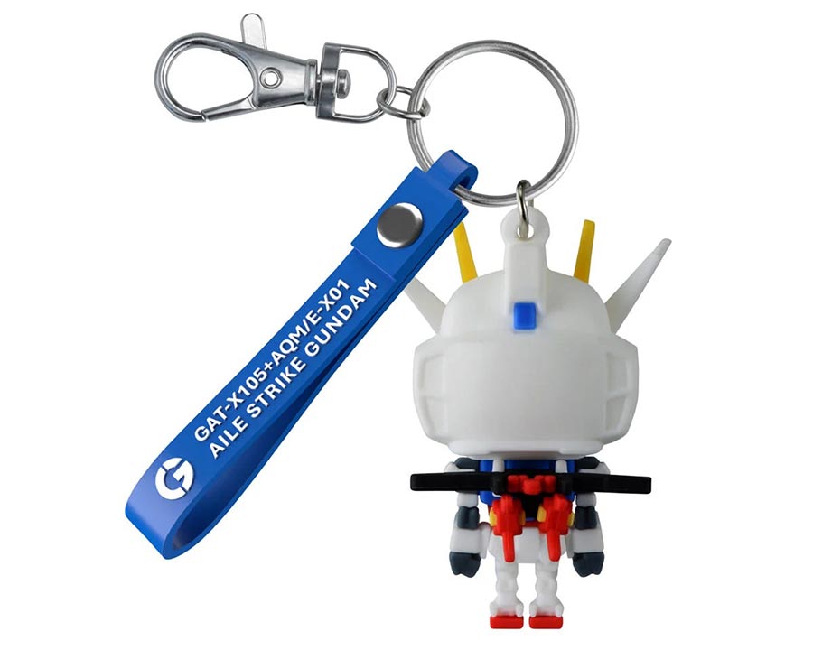 Gundam 3D Rubber Mascot Keychain - Box Of 12 - Ailestpla-Kun