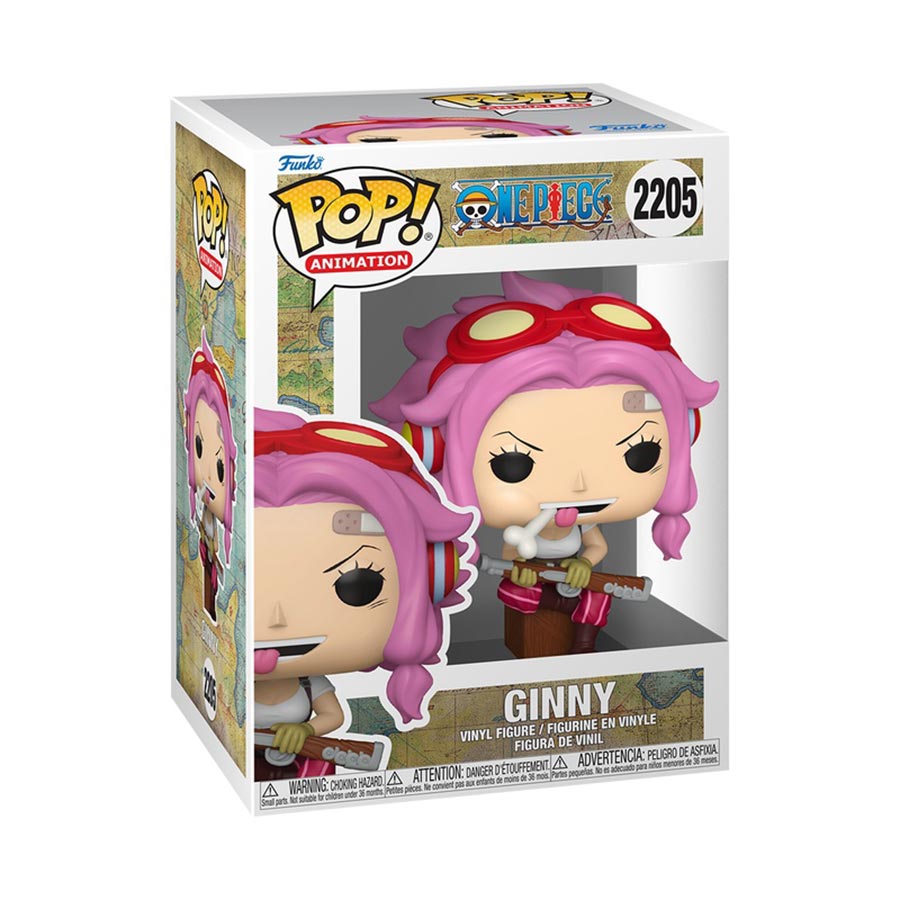 POP Animation One Piece Ginny With Rifle Vinyl Figure