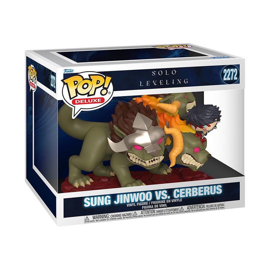 POP Deluxe Solo Leveling Sung Jinwoo vs Cerberus Vinyl Figure