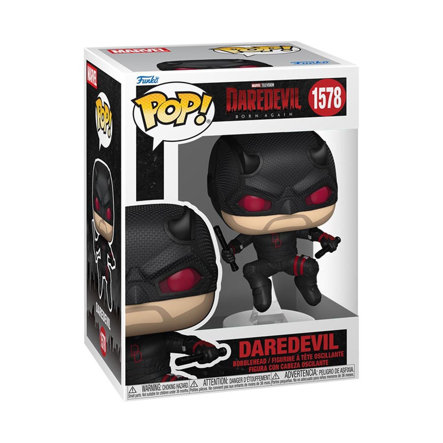 POP Marvel Daredevil Born Again Daredevil Black Suit Vinyl Bobble Head