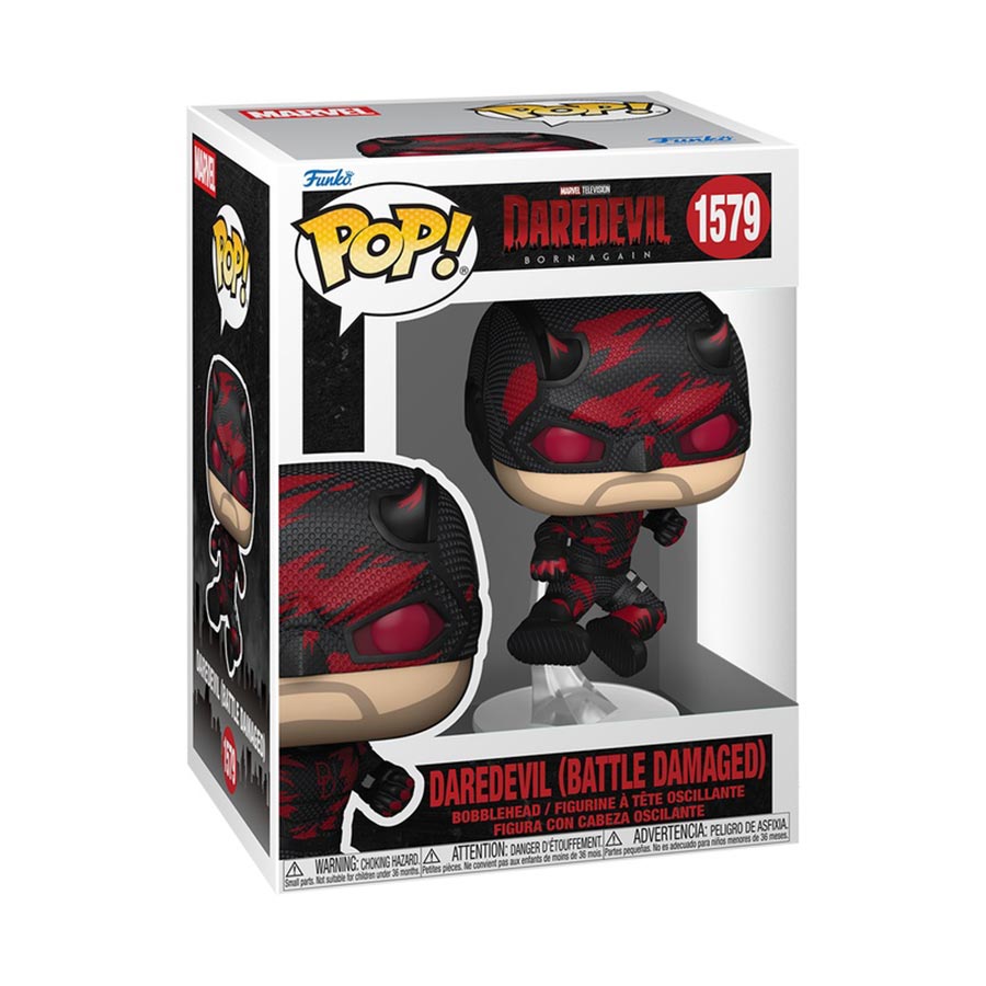 POP Marvel Daredevil Born Again Daredevil Battle Damaged Vinyl Bobble Head
