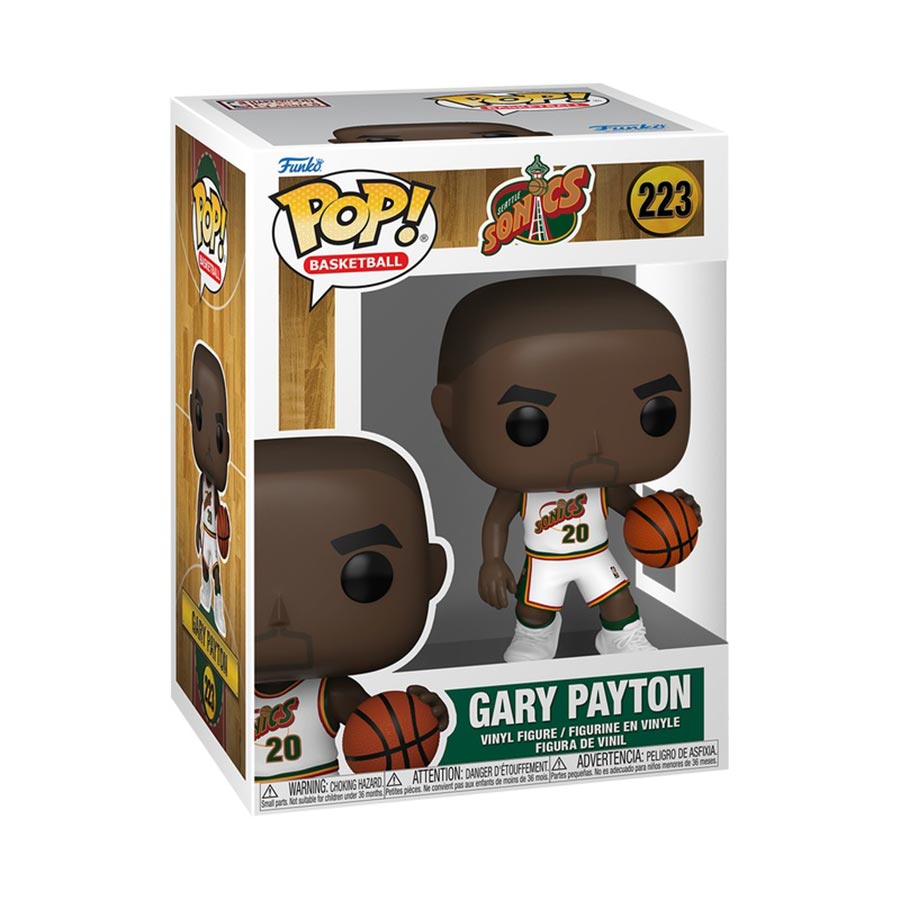POP NBA Sonics Gary Payton Home Uniform Vinyl Figure