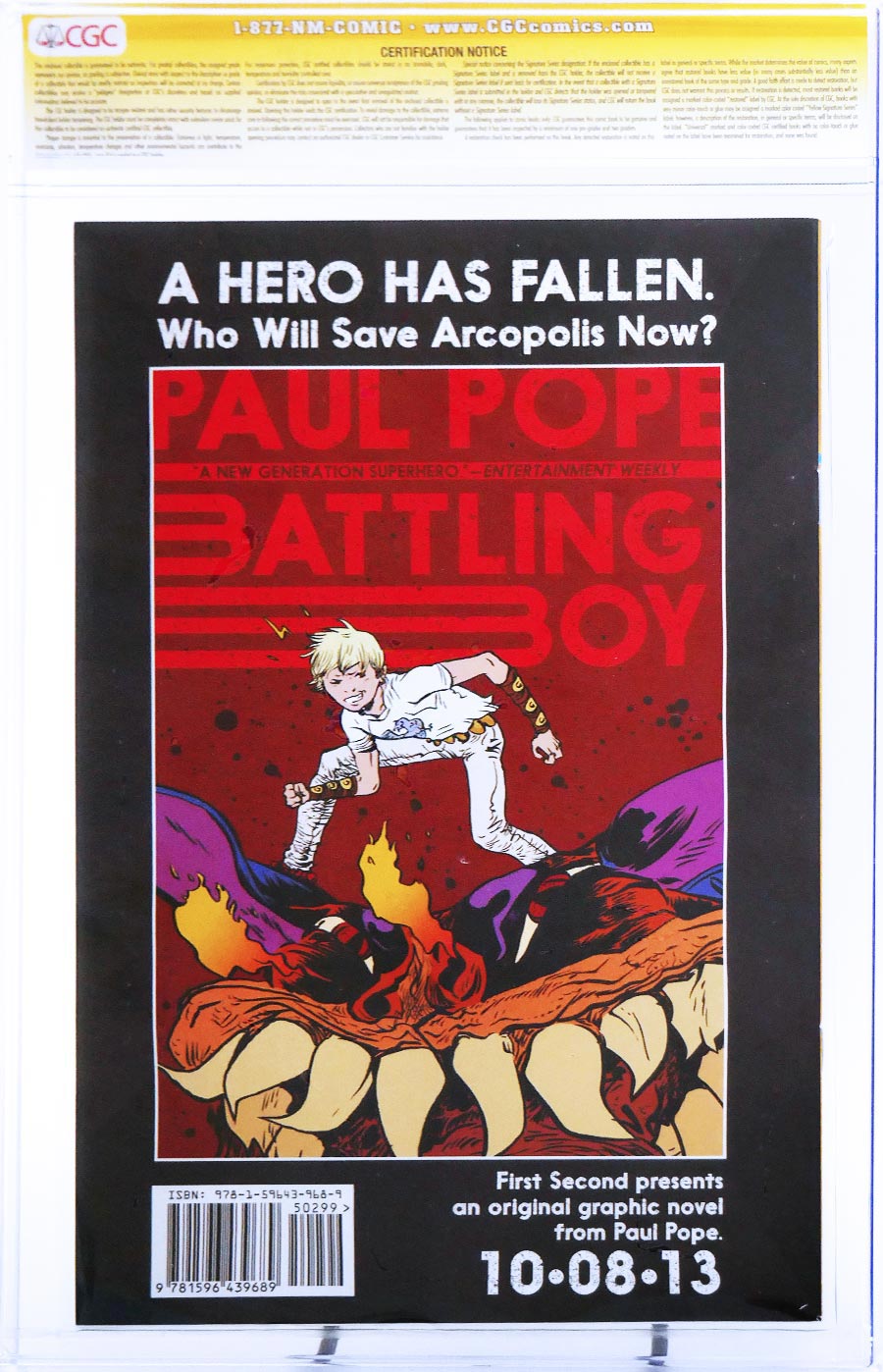 Death Of Haggard West #1 (One Shot) Cover B CGC Signature Series 9.0 Signed By Paul Pope