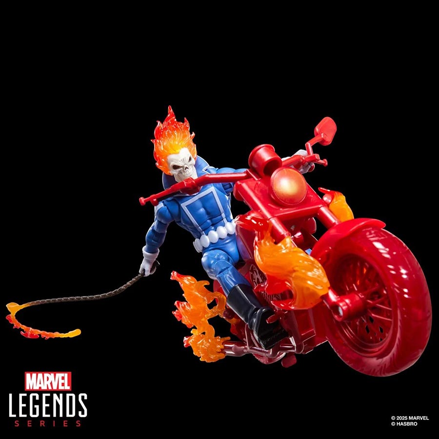 Marvel Legends Ghost Rider Johnny Blaze With Motorcycle 6-Inch Action Figure