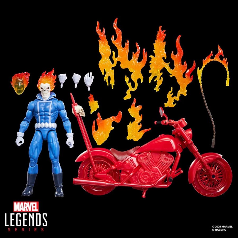 Marvel Legends Ghost Rider Johnny Blaze With Motorcycle 6-Inch Action Figure