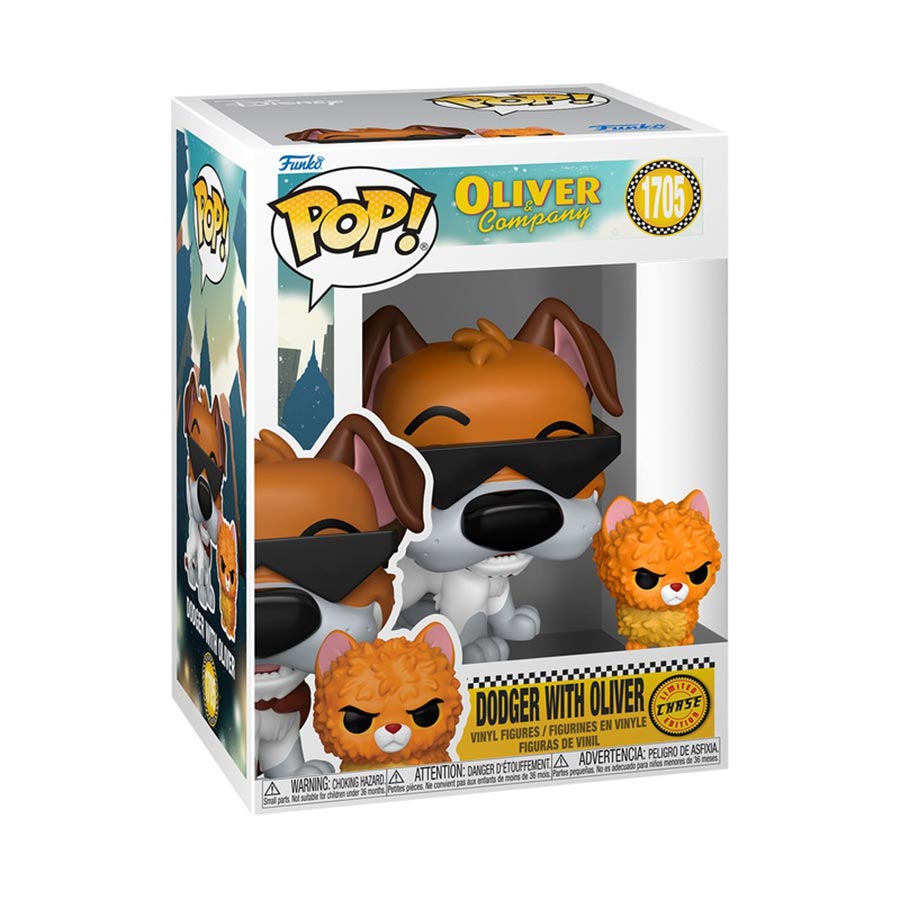 POP Buddy Oliver & Company Dodger With Oliver Chase Vinyl Figure