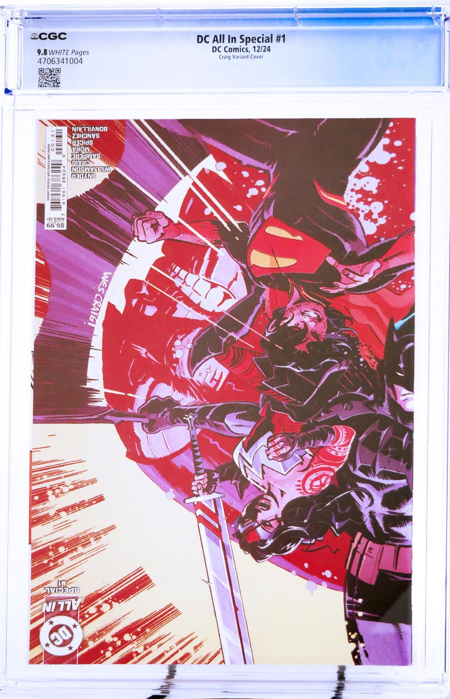 DC All In Special #1 (One Shot) Cover R CGC 9.8 Variant Wes Craig Wraparound Card Stock Cover