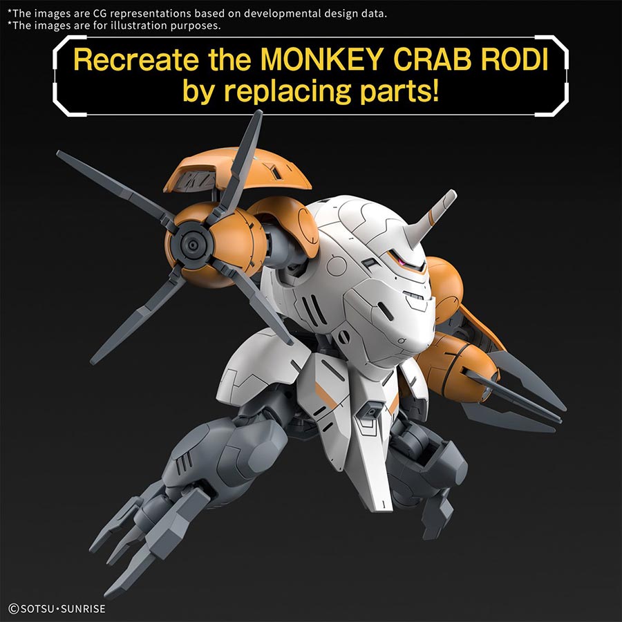 Gundam Iron-Blooded Orphans High Grade 1/144 Kit #046 598s Monkey Rodi / Monkey Crab Rodi