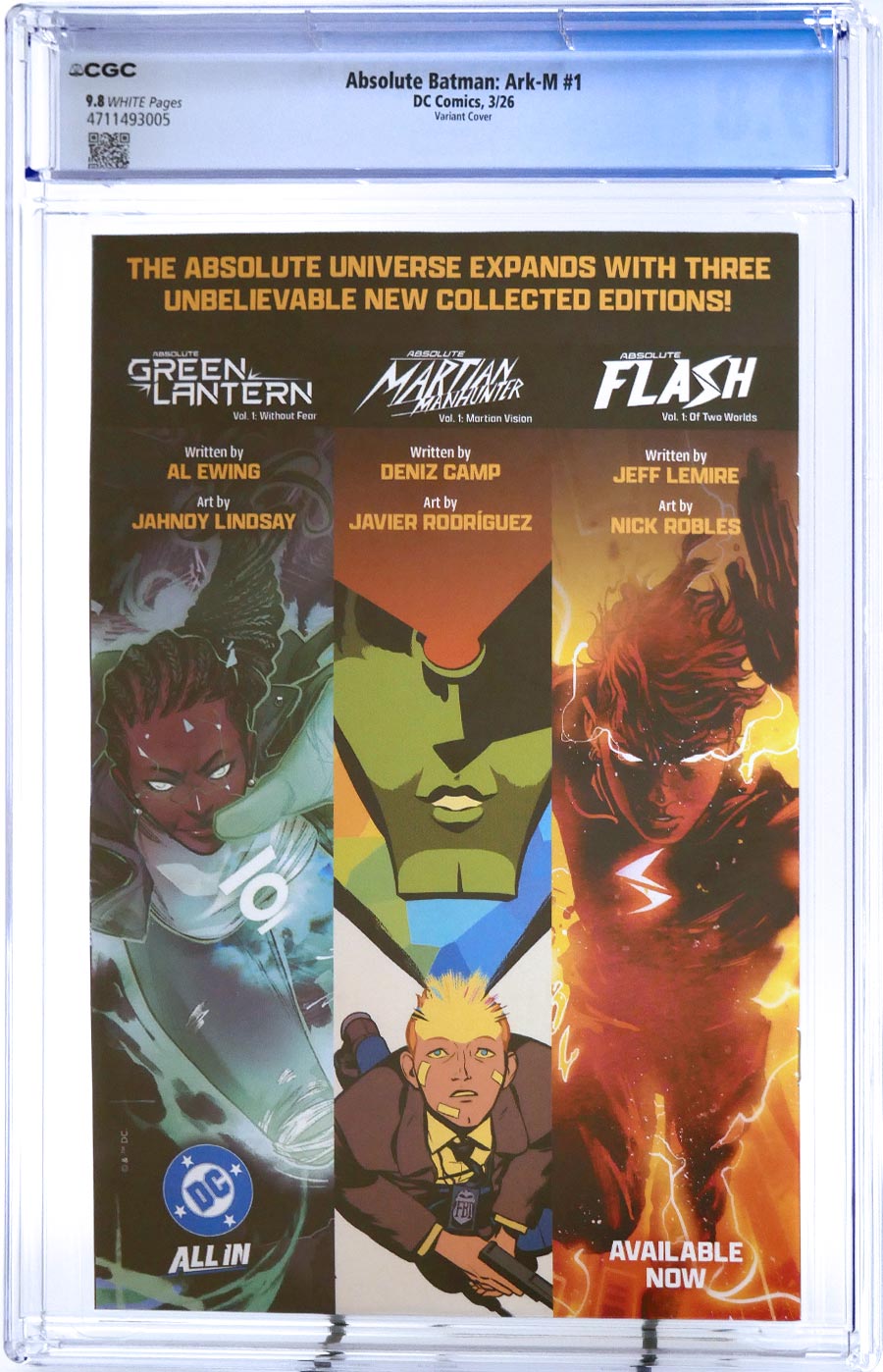 Absolute Batman Ark-M Special #1 (One Shot) Cover M Variant Javier Rodriguez Card Stock Cover CGC 9.8 (DC All In)