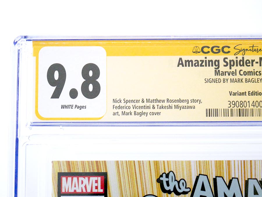 Amazing Spider-Man Vol 5 #54 LR Cover C Variant Mark Bagley Cover CGC Signature Series 9.8 Signed By Mark Bagley