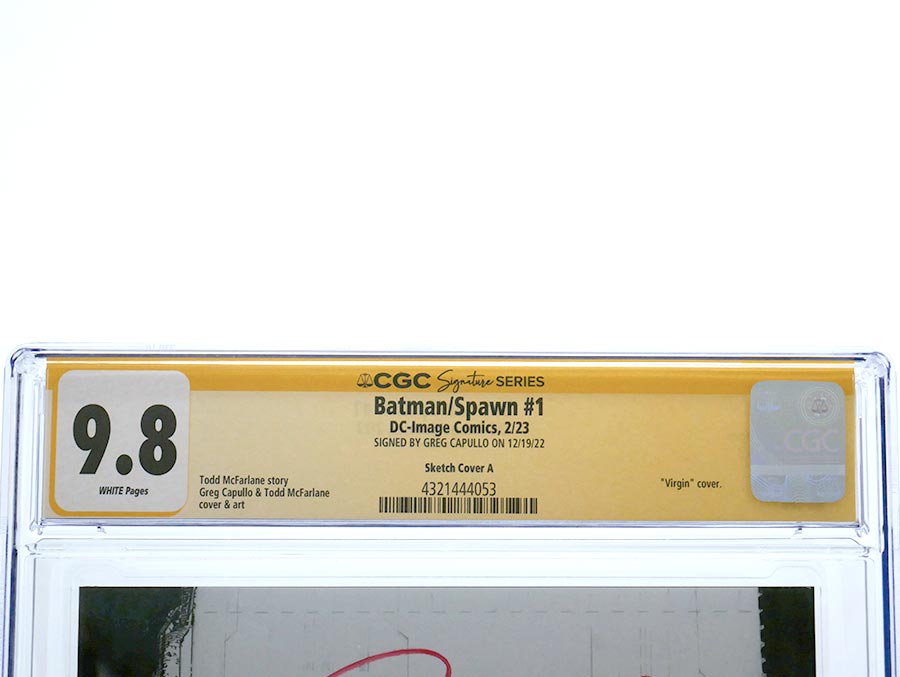 Batman Spawn #1 (One Shot) Cover Z-J Incentive Greg Capullo Signed Variant Cover CGC Signature Series 9.8 Signed By Greg Capullo