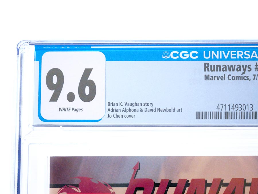 Runaways #1 Cover C CGC 9.6