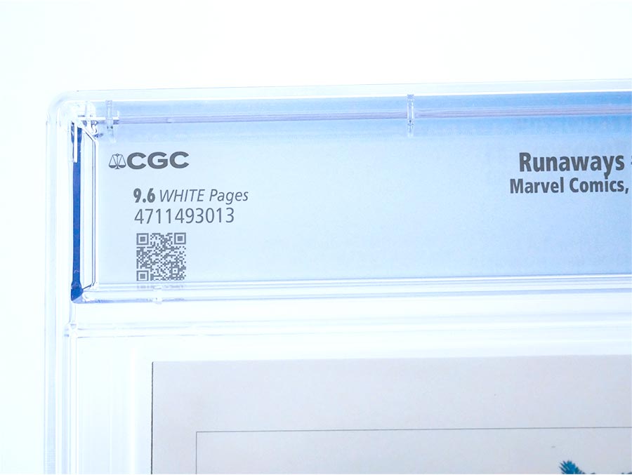 Runaways #1 Cover C CGC 9.6