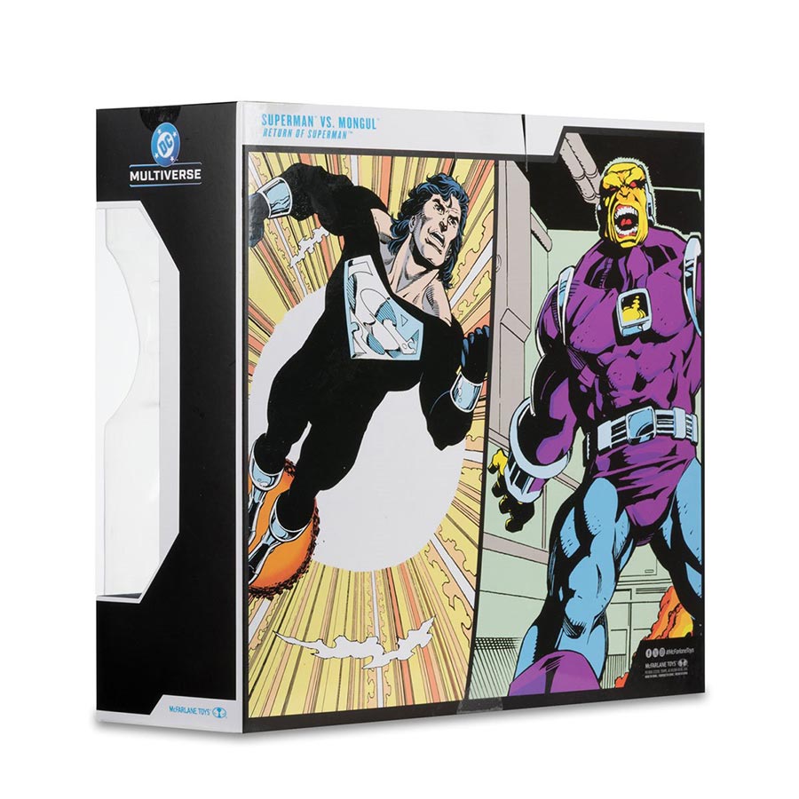 DC Kryptonian Suit Superman 7-Inch Action Figure vs Mongul MegaFig Action Figure