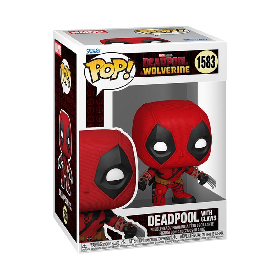 POP Marvel Deadpool Wolverine Deadpool With Claws Vinyl Bobble Head