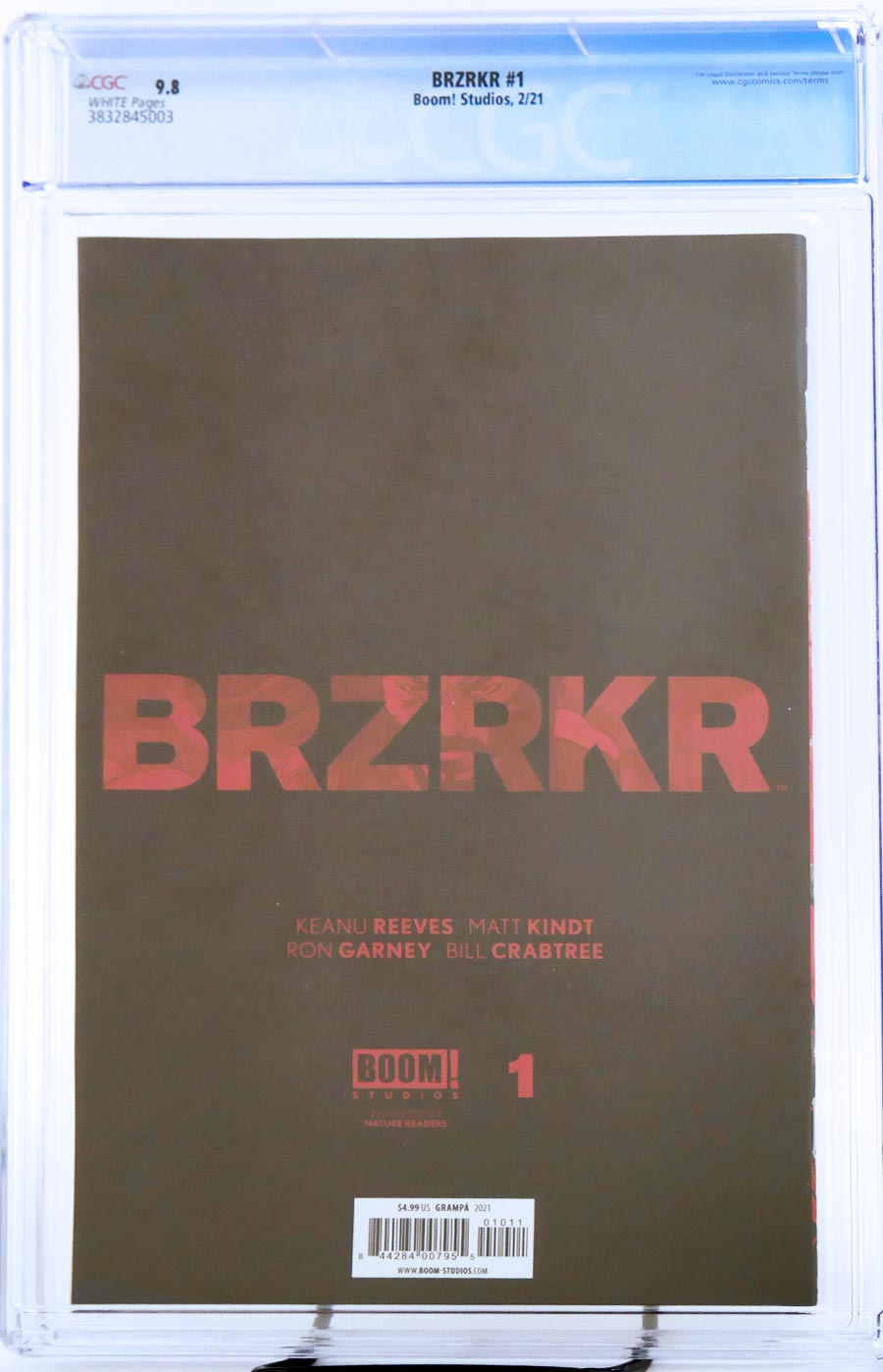 BRZRKR (Berzerker) #1 Cover Z-C Regular Rafael Grampa Red Smoke Cover CGC 9.8