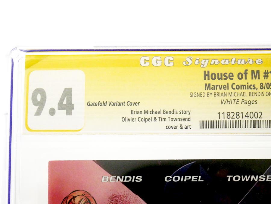 House Of M #1 Cover G Coipel Gatefold Variant Cover CGC Signature Series 9.4 Signed By Brian Michael Bendis