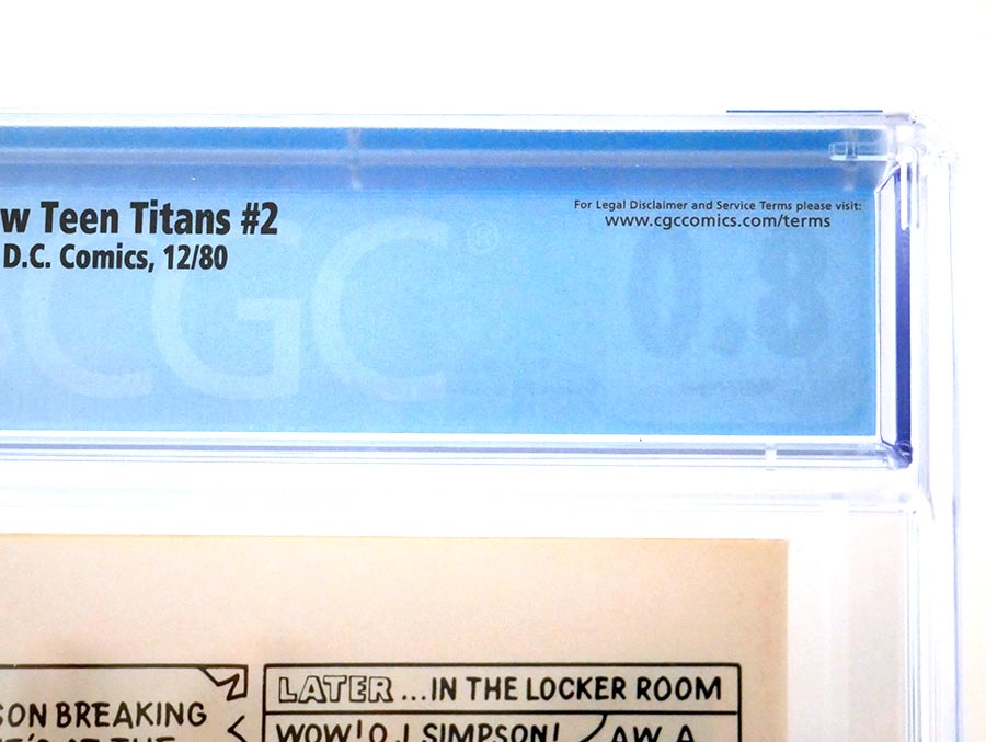 New Teen Titans #2 Cover D CGC 8.0