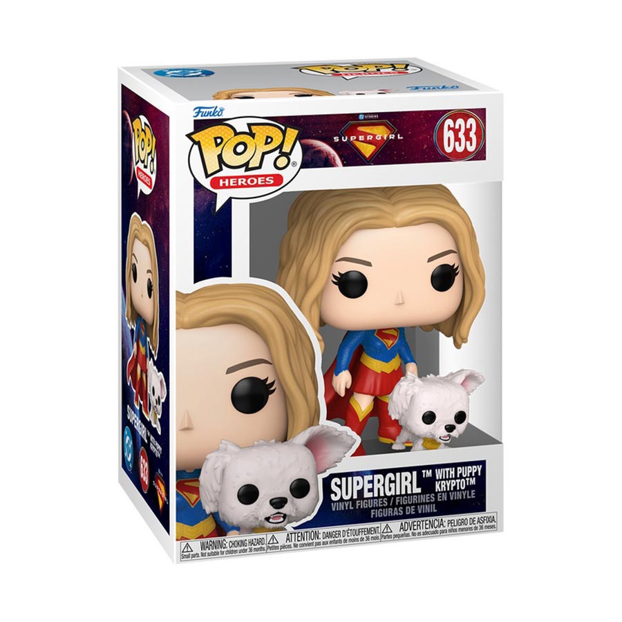 POP & Buddy Supergirl With Puppy Krypto Vinyl Figure