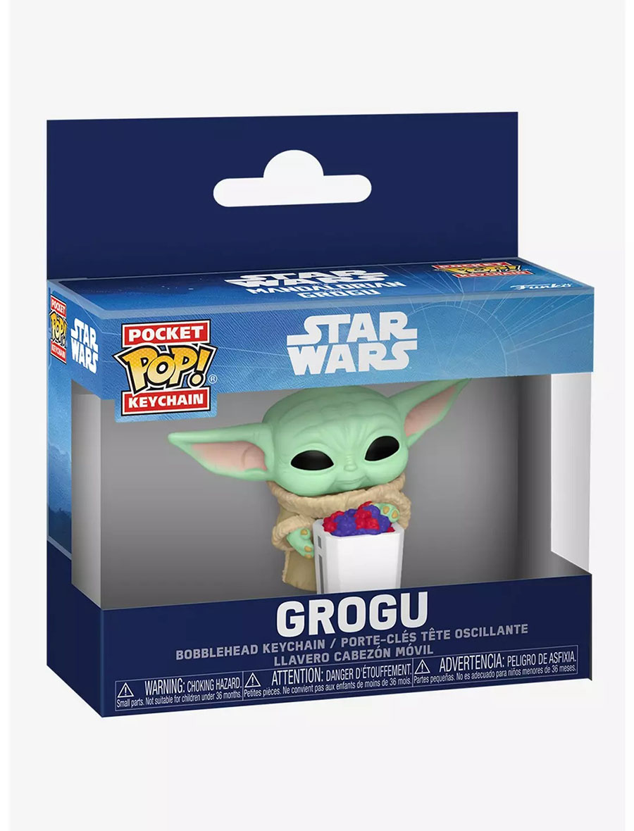 POP Keychain Mandalorian & Grogu Grogu With Snacks Vinyl Figure
