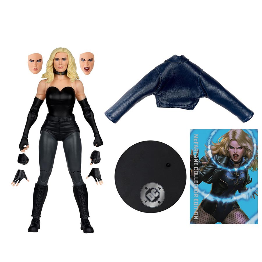 DC McFarlane Collector Edition Wave 14 Black Canary Platinum Edition 7-Inch Scale Action Figure