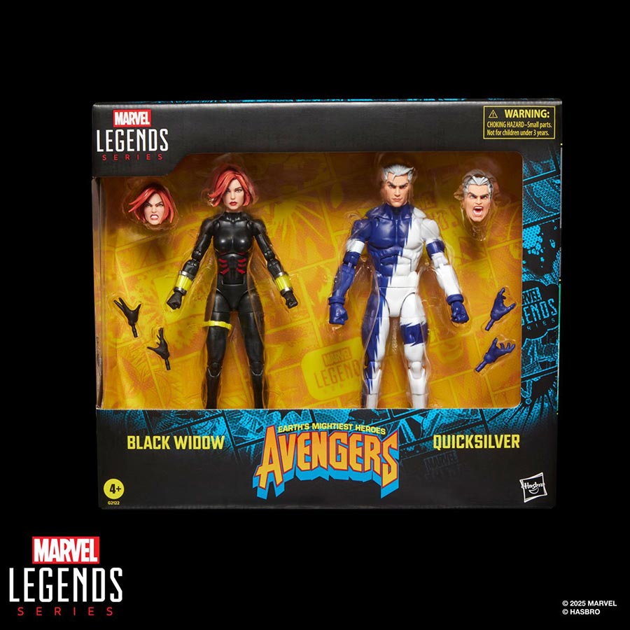 Marvel Legends Avengers Black Widow And Quicksilver 6-Inch Action Figures
