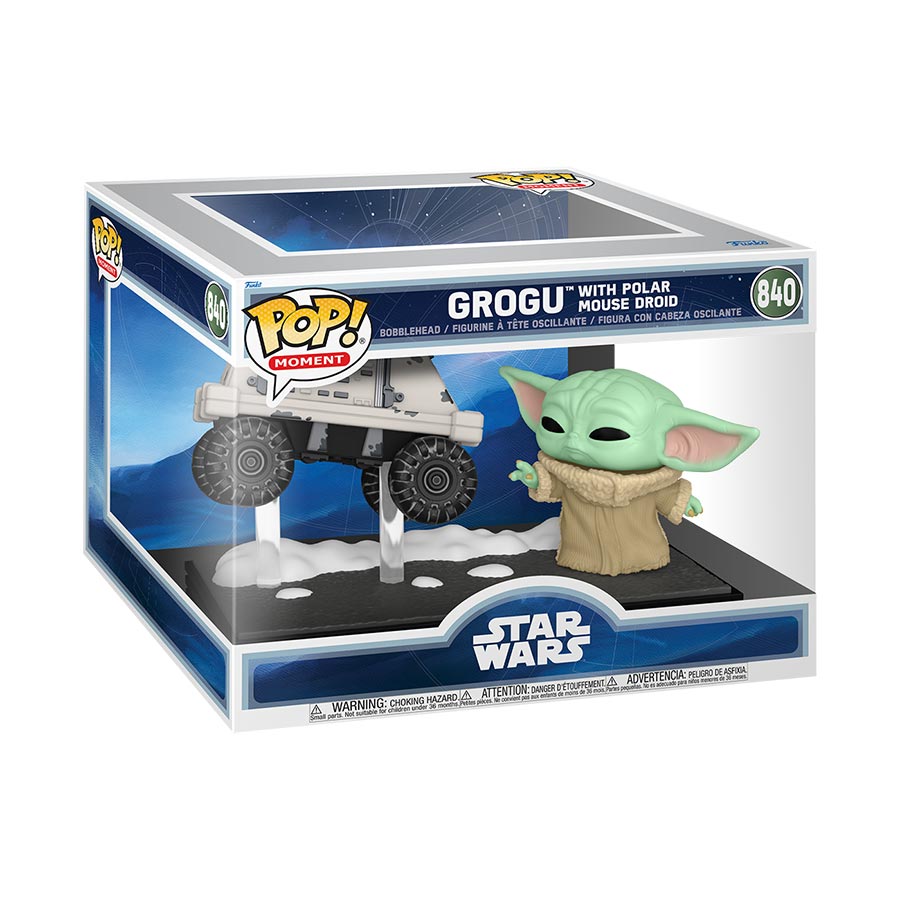 POP Moments Mandalorian & Grogu Grogu With Polar Mouse Droid Vinyl Bobble Head