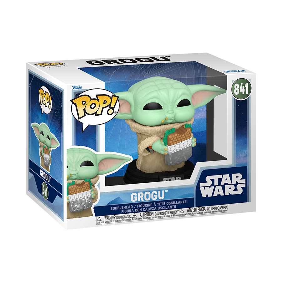 POP Star Wars Mandalorian & Grogu Grogu With Snack Vinyl Bobble Head