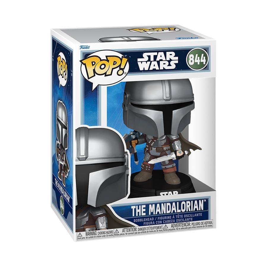 POP Star Wars Mandalorian & Grogu Mandalorian With Weapons Vinyl Bobble Head