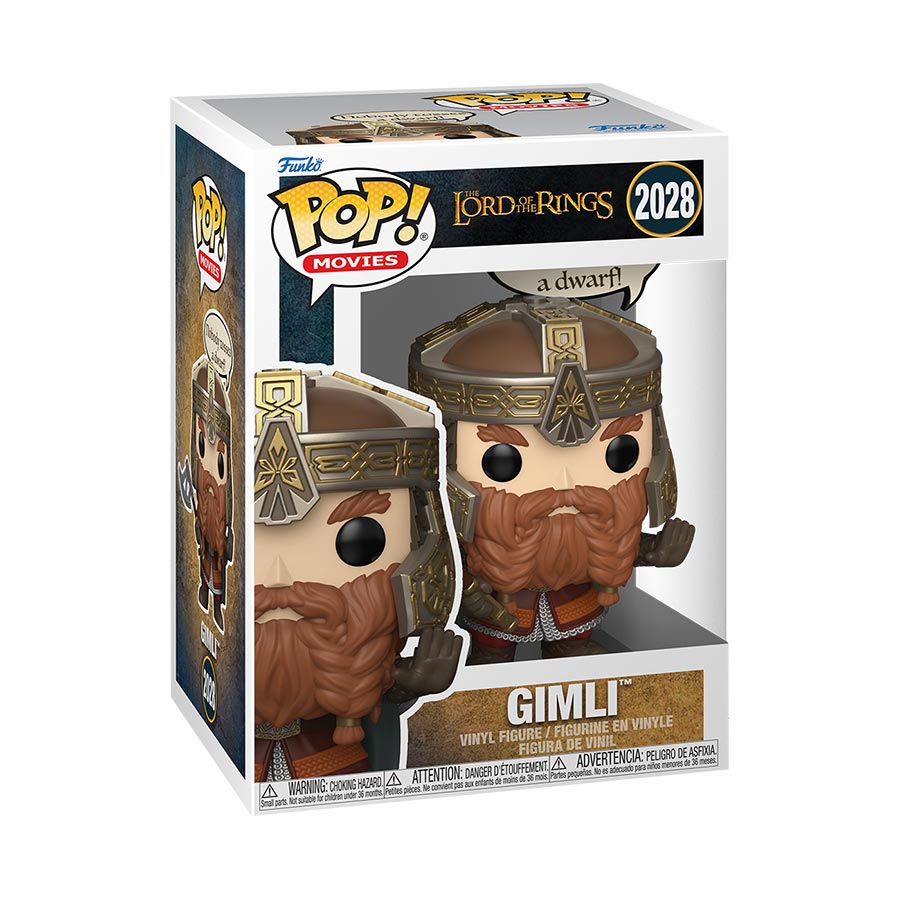 POP Sayings Lord Of The Rings Gimli Nobody Tosses A Dwarf Vinyl Figure