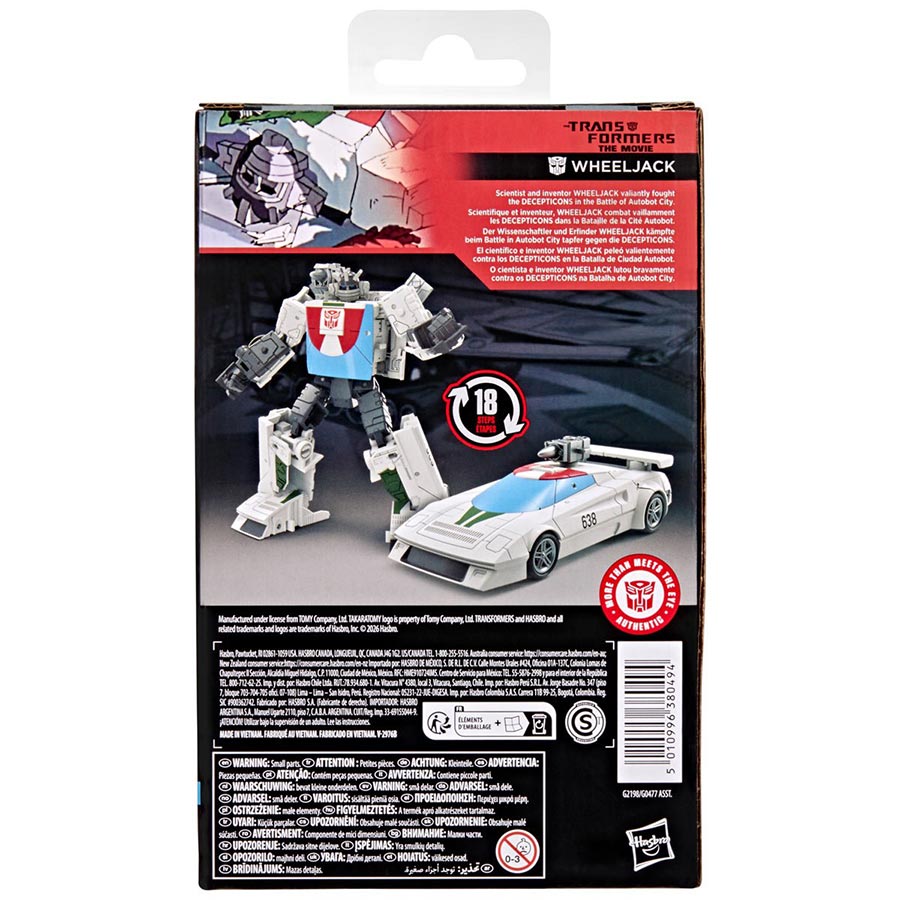 Transformers Studio Series Deluxe Class Transformers The Movie 86 Wheeljack Action Figure