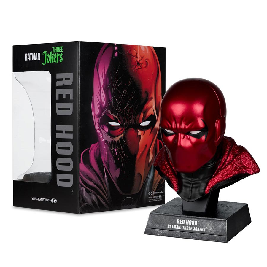 DC Direct Batman Cowl Collection Wave 6 Red Hood Batman Three Jokers 1/3 Scale Prop Replica