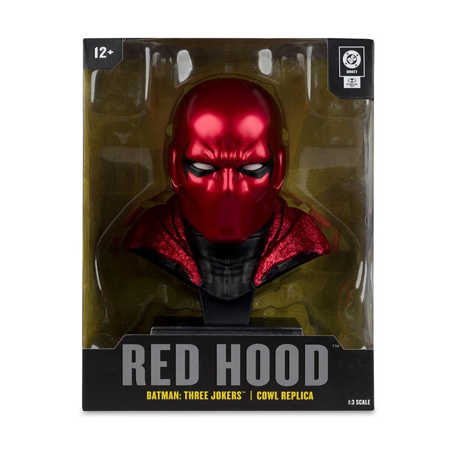 DC Direct Batman Cowl Collection Wave 6 Red Hood Batman Three Jokers 1/3 Scale Prop Replica