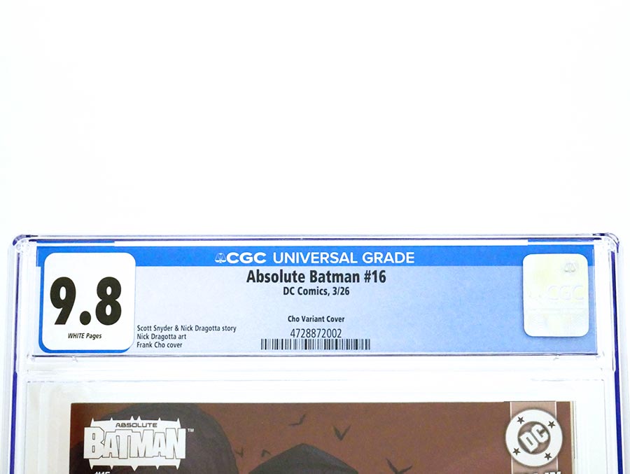 Absolute Batman #16 Cover K Variant Frank Cho Card Stock Cover CGC 9.8 (DC All In)