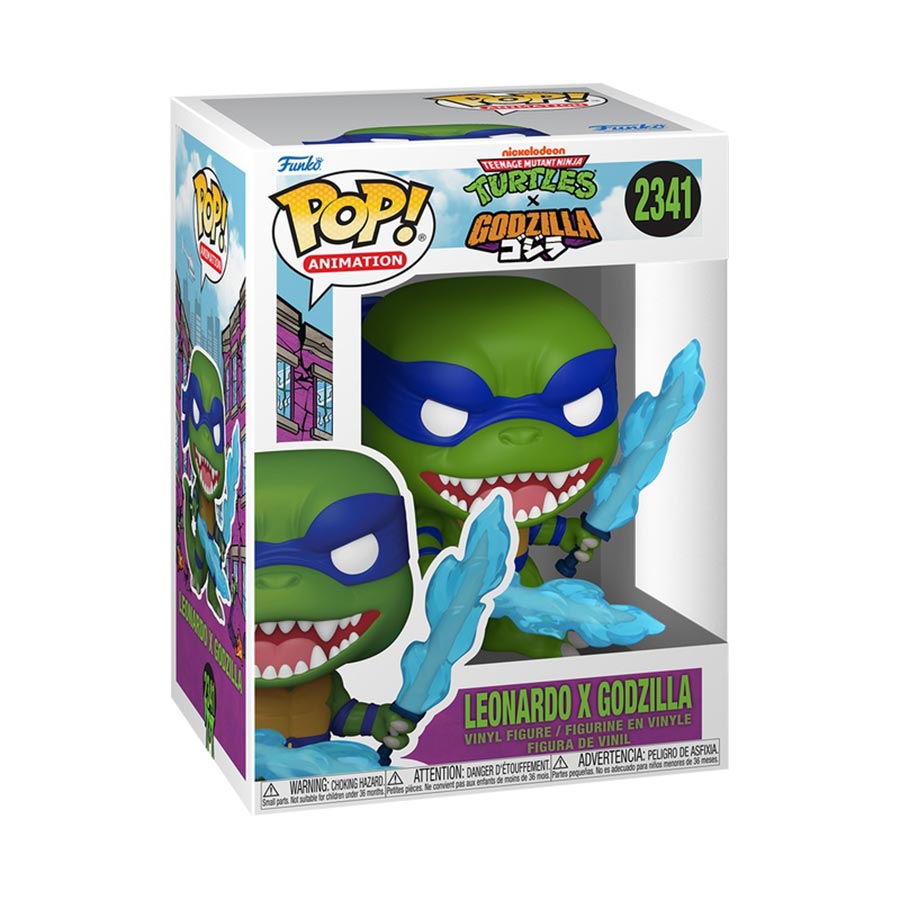 POP Animation TMNT X Godzilla Leonardo X Godzilla Vintl Figure