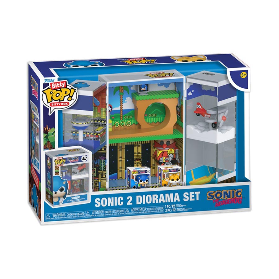 Bitty Boxes Sonic The Hedgehog Sonic 2 Diorama Set Vinyl Figure