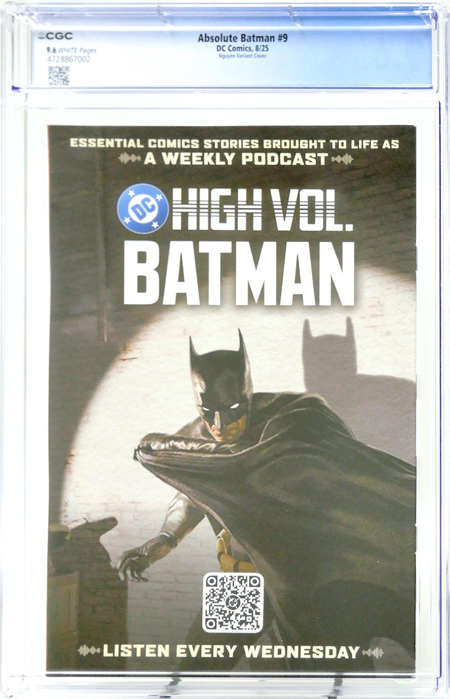Absolute Batman #9 Cover P Incentive Dustin Nguyen Card Stock Variant Cover CGC 9.6 (DC All In)