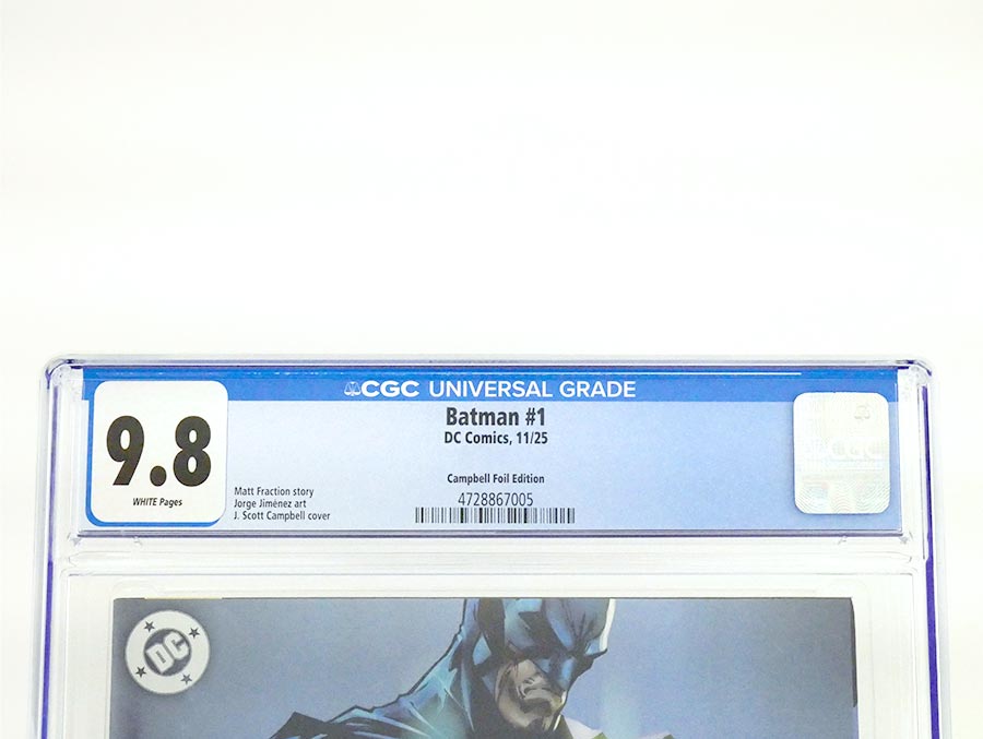 Batman Vol 4 #1 Cover Z-G Variant J Scott Campbell Card Stock Cover CGC 9.8 (DC All In)