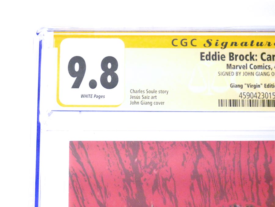 Eddie Brock Carnage #1 Cover S Variant John Giang Cover CGC Signature Series 9.8 Signed By John Giang